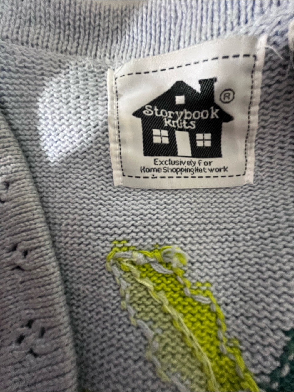 VTG/Y2K/90s Storybook Knits For HSN Beaded | SZ 1X | Rare!! Theme:Vacation Spa🌴 - Picture 12 of 16